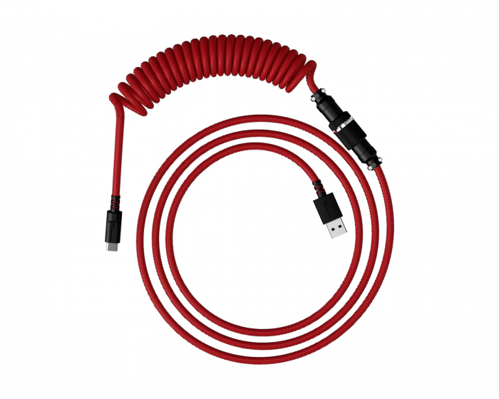 HyperX USB-C Coiled Cable - Röd / Svart
