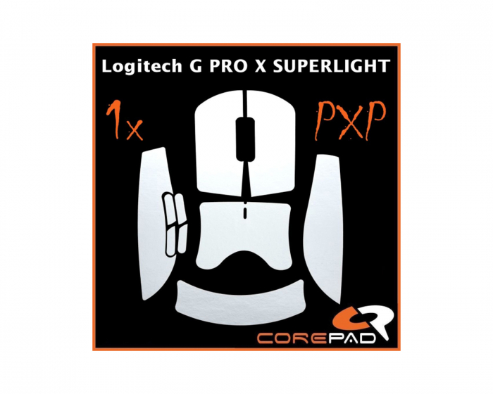Corepad PXP Grips till Logitech G Pro X Superlight 2 - White