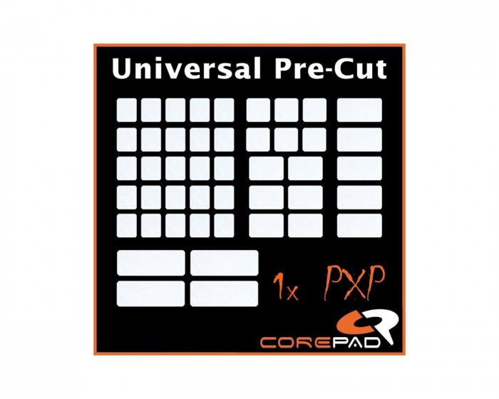 Corepad PXP Universal Pre-Cut Grips för Tangentbord och Gamingmus - White