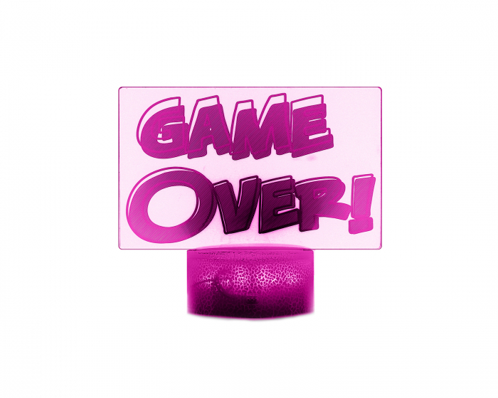 MaxCustom 3D Nattlampa - Game Over!