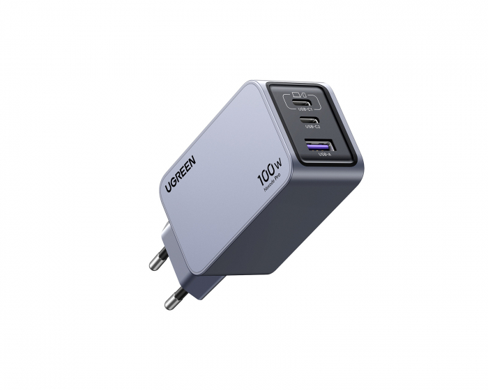 UGREEN Nexode Pro 100W 3-Port GaN Väggladdare med 100W USB-C Kabel