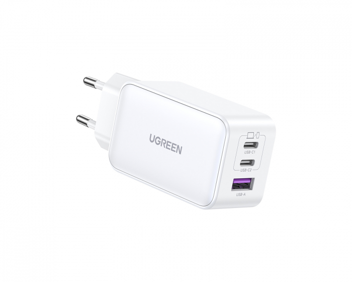 UGREEN Nexode 65W 3-Port PD GaN Väggladdare - Vit