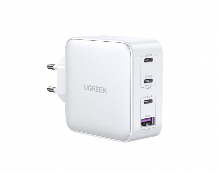 UGREEN Nexode 100W USB-C PD GaN - 4-Port Väggladdare - Vit