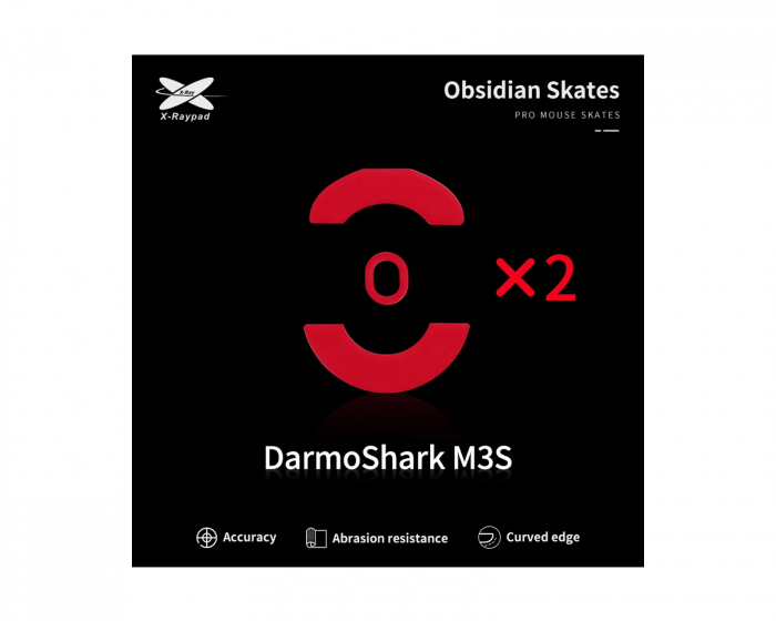 X-raypad Obsidian Mouse Skates för DarmoShark M3S