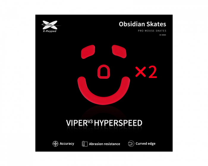 X-raypad Obsidian Mouse Skates för Viper V3 HyperSpeed