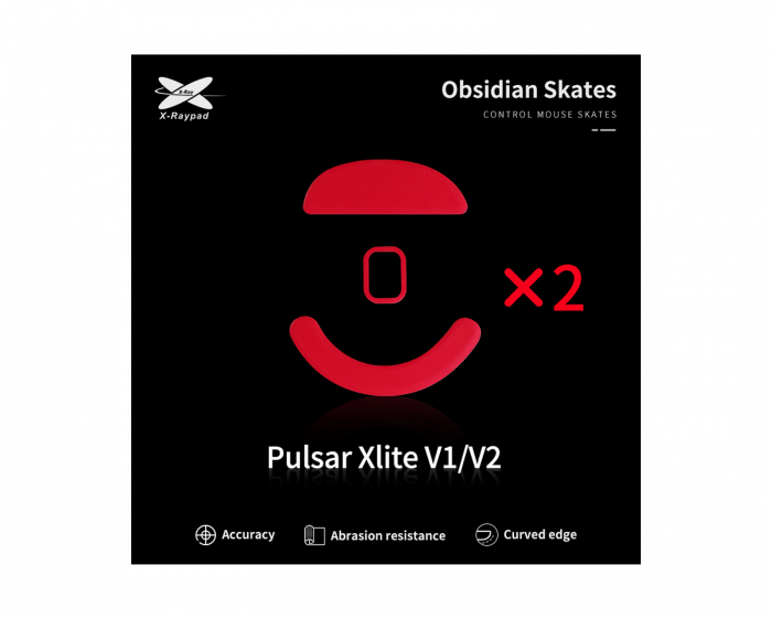 X-raypad Obsidian Mouse Skates för Pulsar Xlite V1/V2/V3