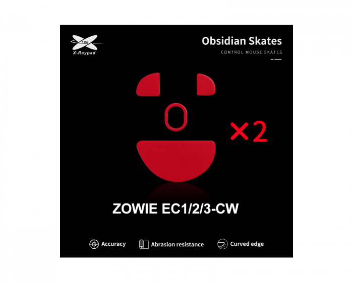 X-raypad Obsidian Mouse Skates för Zowie EC-CW