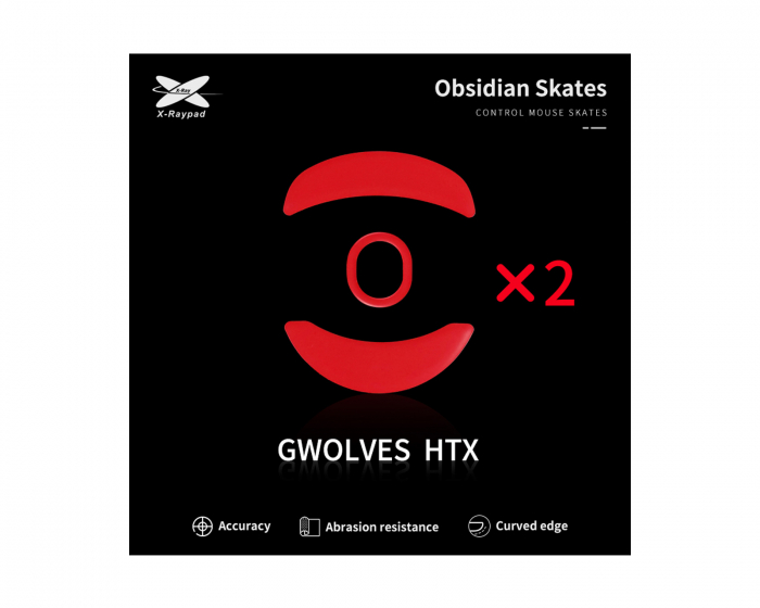 X-raypad Obsidian Mouse Skates för G-Wolves HTX 4K/HTX ACE