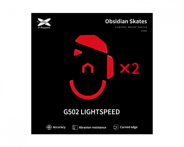 X-raypad Obsidian Mouse Skates för Logitech G502 Lightspeed