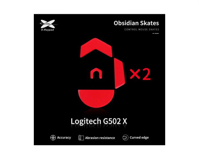 X-raypad Obsidian Mouse Skates för Logitech G502 X Wired