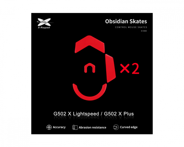 X-raypad Obsidian Mouse Skates för Logitech G502 X Lightspeed/G502 X PLUS