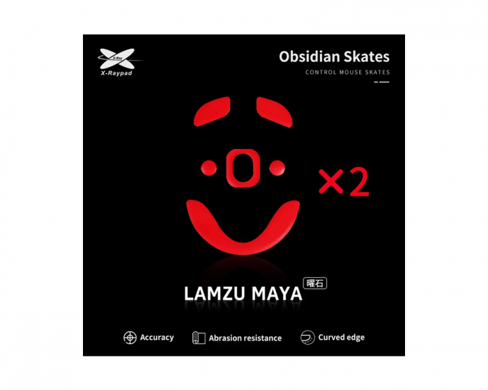 X-raypad Obsidian Mouse Skates för Lamzu Maya