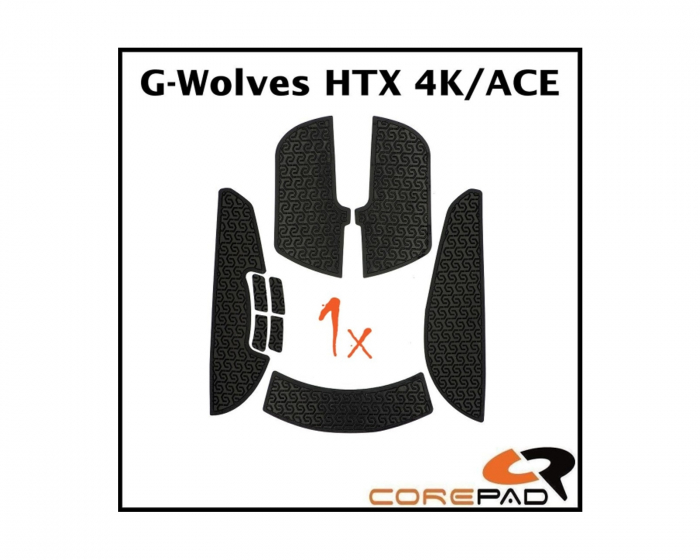 Corepad Soft Grips till G-Wolves HTX 4K/ACE - Svart
