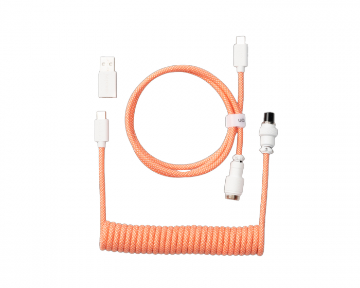 Keychron Custom Coiled Aviator Kabel USB-C - Rosa/Orange