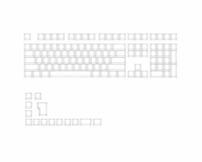 Ducky Blank PBT Keycap Set MDA Profile - Vit