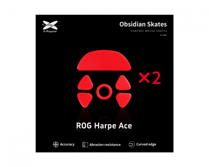 X-raypad Obsidian Mouse Skates till ROG Harpe Ace