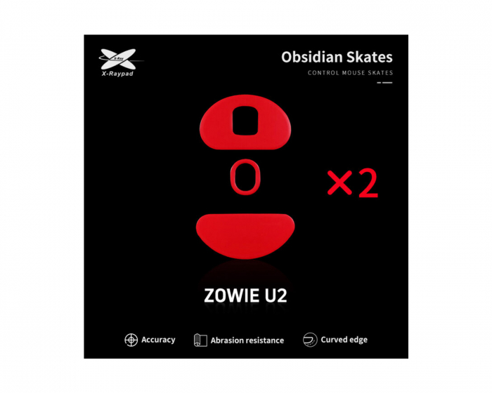 X-raypad Obsidian Mouse till Skates for Zowie U2