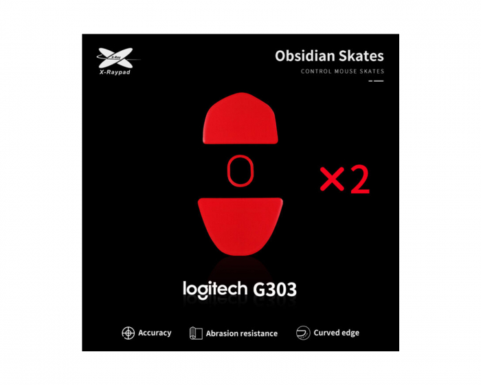 X-raypad Obsidian Mouse Skates till Logitech G303