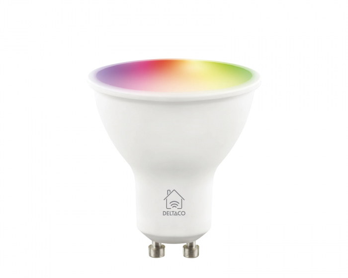 Deltaco Smart Home RGB LED Lampa GU10 WiFi 4.7W