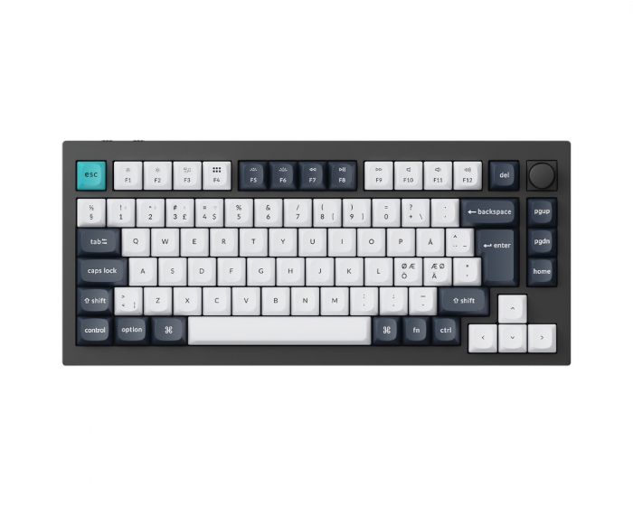 Keychron V1 Max 75% QMK/VIA RGB Hotswap Trådlöst Tangentbord [Gateron Jupiter Brown] - ISO