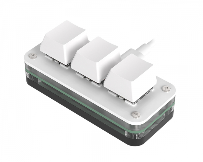 MaxMount 3-Key RGB Mini Mekanisk Keypad - Vit