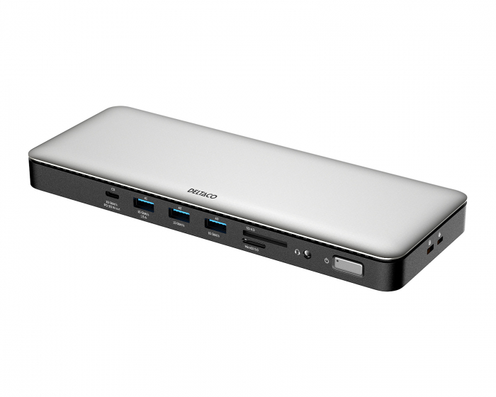 Deltaco USB-C Dockningsstation med 15 Portar - Grå