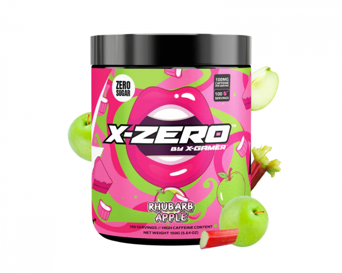 X-Gamer X-Zero Rhubarb Apple - 100 Serveringar