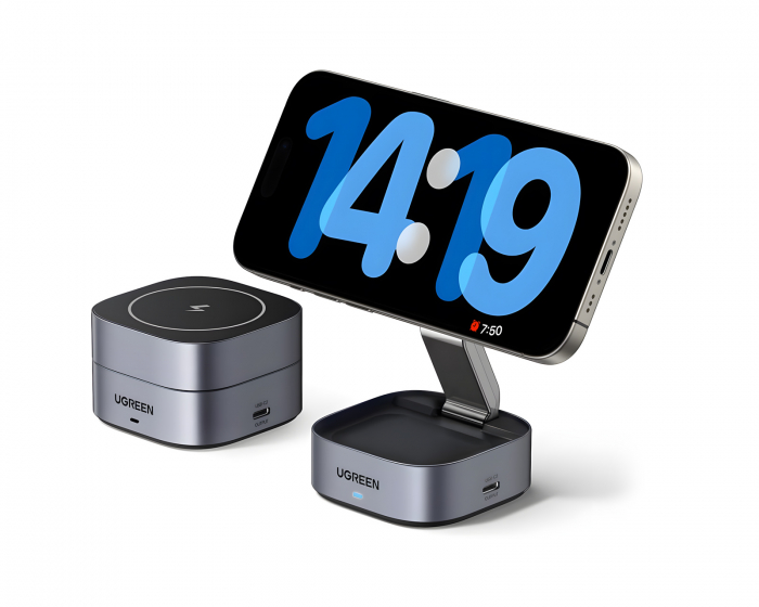 UGREEN Qi 3-i-1 MagSafe Trådlös Laddare med USB-C-port