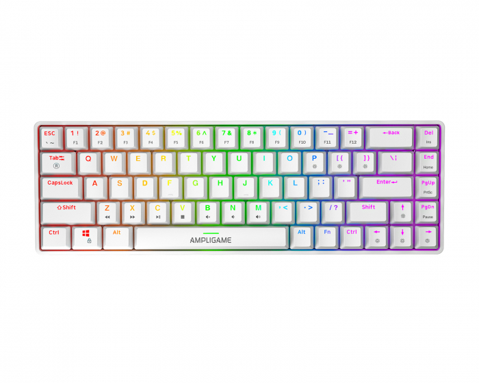 Fifine AmpliGame GK1W ANSI Tangentbord - Vit