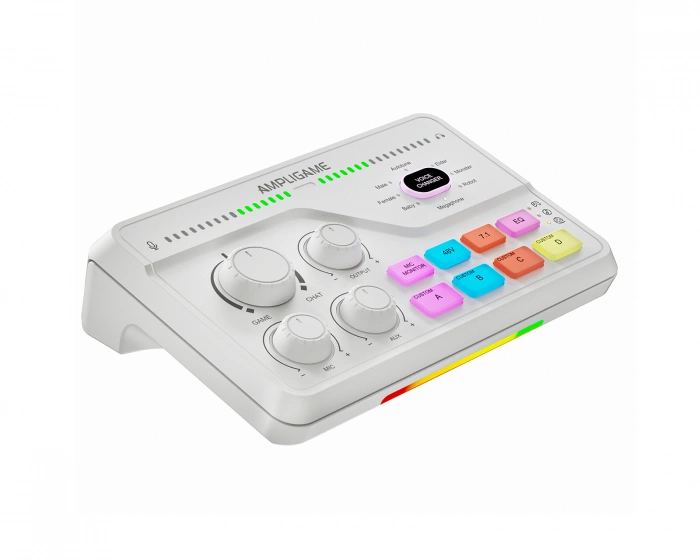 Fifine AmpliGame SC8 Audio Mixer - Vit Ljudmixer