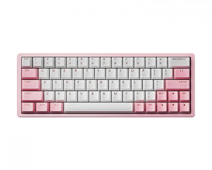 Scyrox Xpunk 63 Magnetiskt 60% ANSI Gaming Tangentbord - Rosa/Vitt