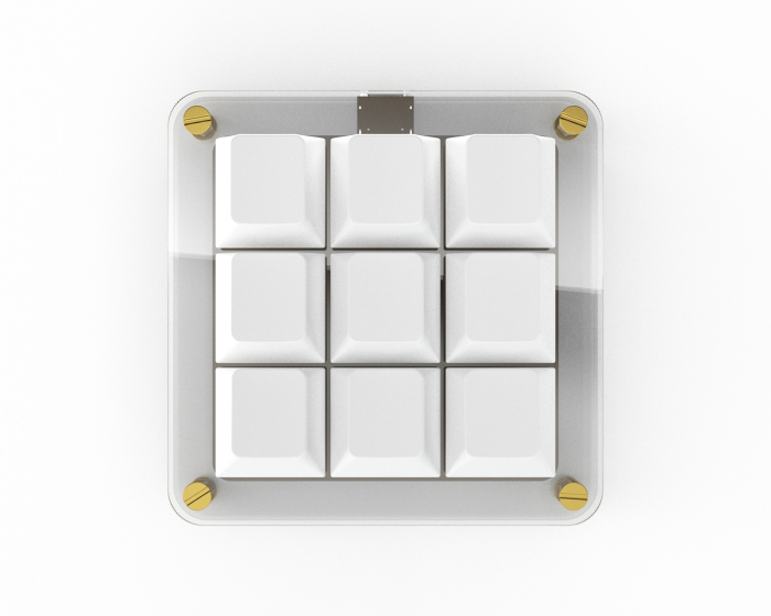 MaxCustom 9-Key MacroPad - Transparent