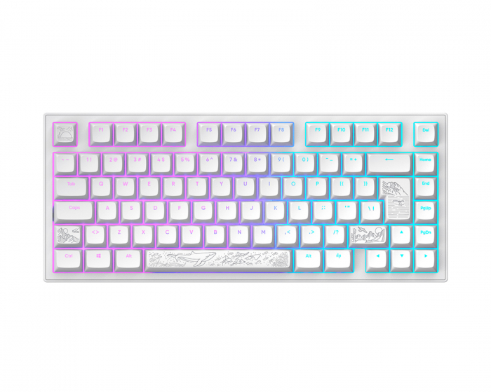 Dark Project ALU81 Gaming Tangentbord RGB - Terra Nostra [g3ms Moonstone] - Vit