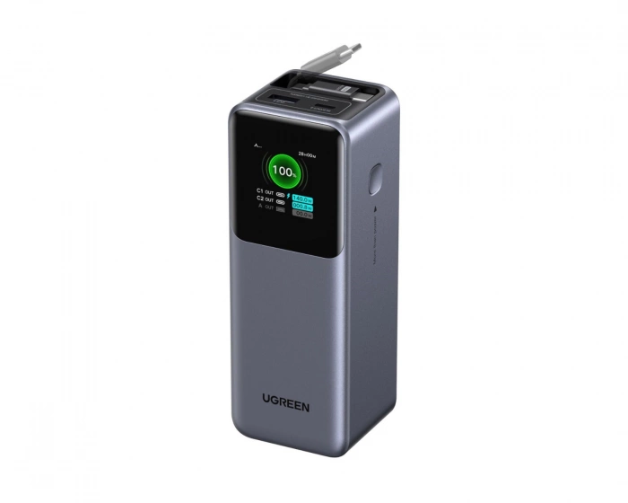UGREEN 20000mAh 165W Powerbank med utdragbar kabel