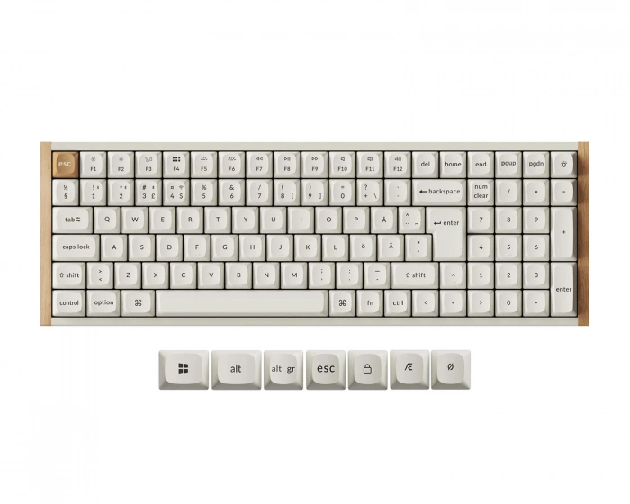 Keychron K4 HE SE QMK ISO Trådlöst Tangentbord [Gateron 2.0 Purple Magnetic Switch] - Wood White