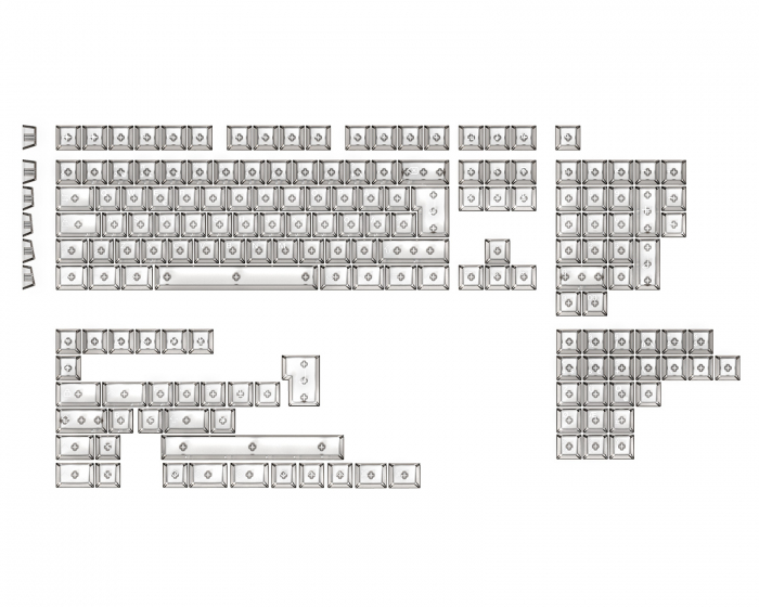 MaxCustom Lucid NORDEUK Keycap Set - Transparent White