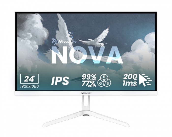Arozzi Nova 24“ IPS 1920x1080 200Hz Gaming Monitor - Vit