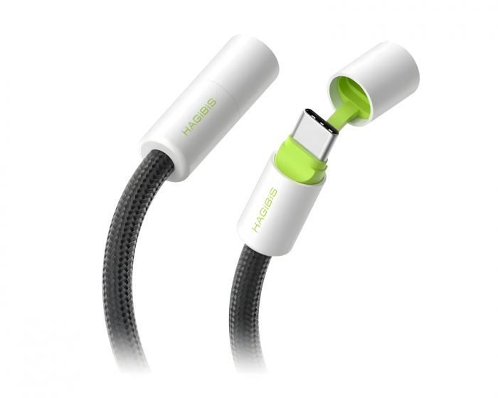 Hagibis USB-C 240W Snabbladdningskabel med skyddslock – Grön – 2m