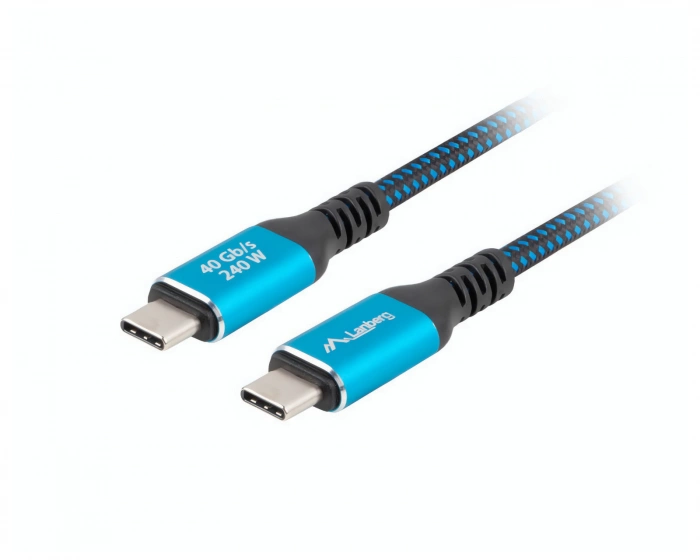 Lanberg USB-C 4.0 till USB-C Kabel 240W 8K 60HZ - 1.5 Meter