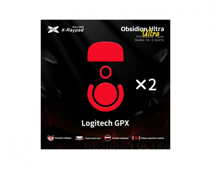 X-raypad Obsidian Ultra Skates för Logitech GPX
