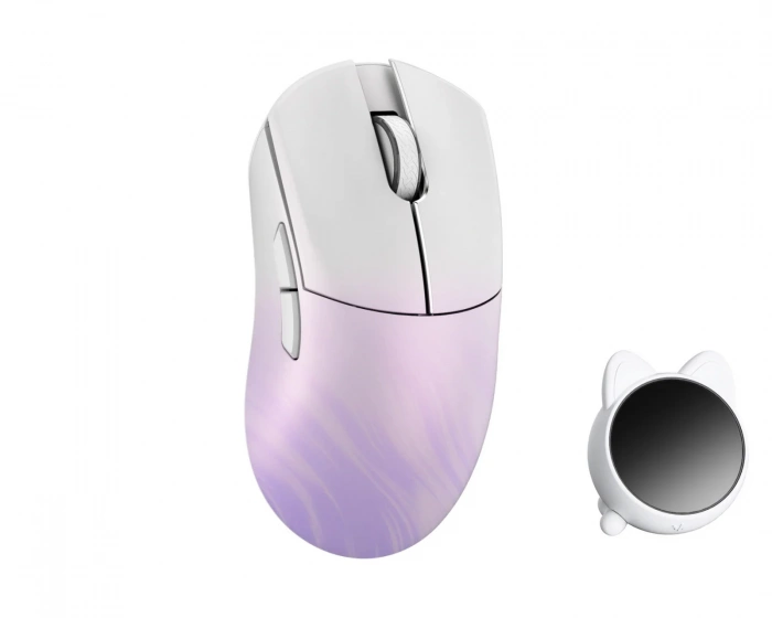 WLMouse Huan Stainless Magnesium Alloy Trådlös Gamingmus - Vit/Lila