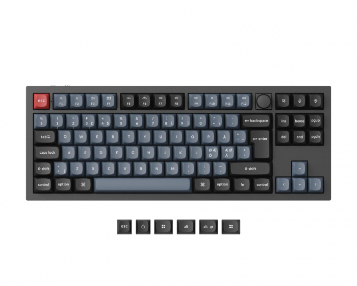 Keychron Q3 Pro Hotswap Knob ISO Tangentbord – Svart [K Pro Red]