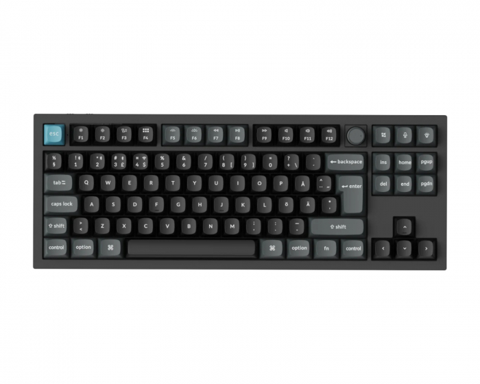 Keychron Q3 Ultra 8K Hotswap Knob Trådlöst ISO Tangentbord - Svart [Silk POM Brown]