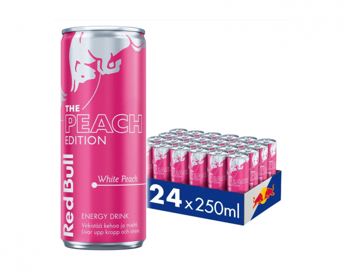 Red Bull 24x Energidryck, 250 ml, White Peach (Vit Persika)