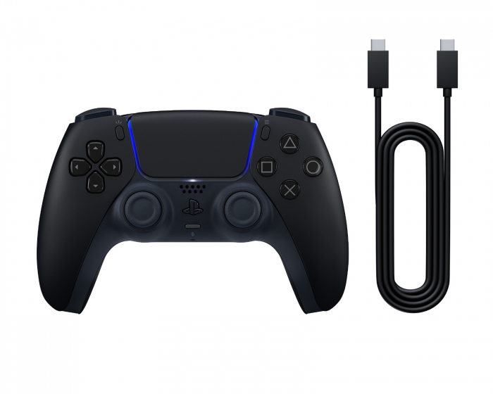 Sony Playstation 5 DualSense V3 Trådlös + USB-kabel för PC - Midnight Black