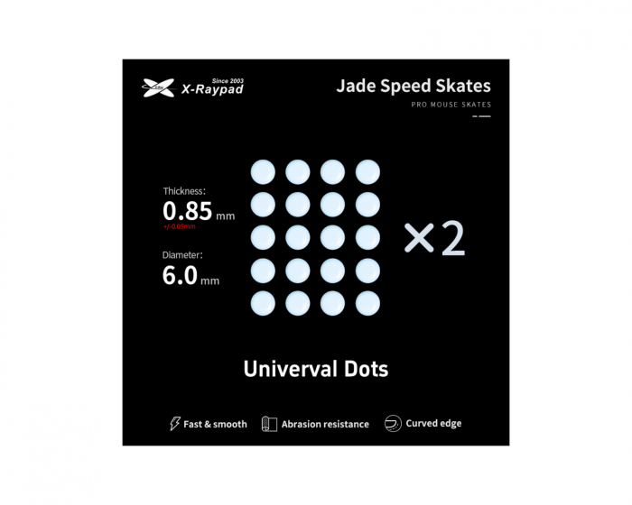 X-raypad Jade Mus Skates - Universal Dots D6.0mm