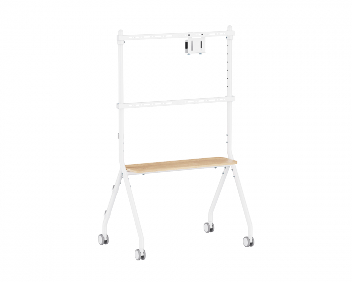 MaxMount Easel Studio Mobilt TV-stativ med hjul – Vit