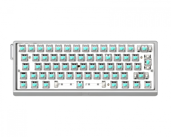 Wooting 60HE V2 Tangentbord - ISO Non Split Spacebar - Silver Aluminium