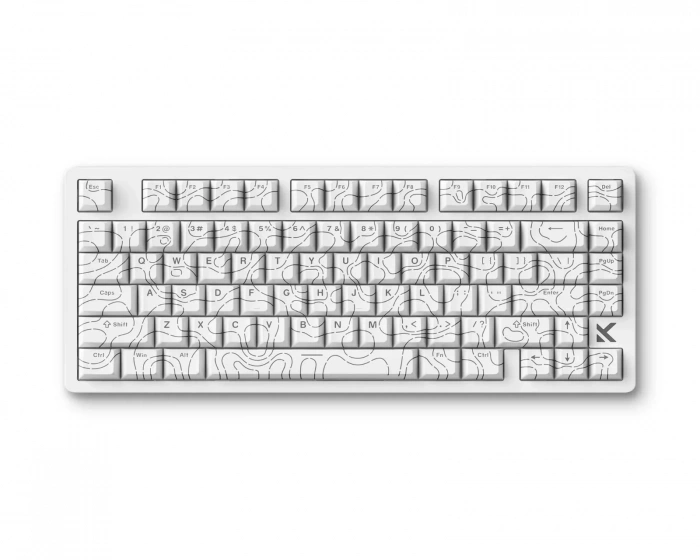 MCHOSE Jet 75 E-sport Tangentbord - White Topographic [Kailh Magnetic God Switch]