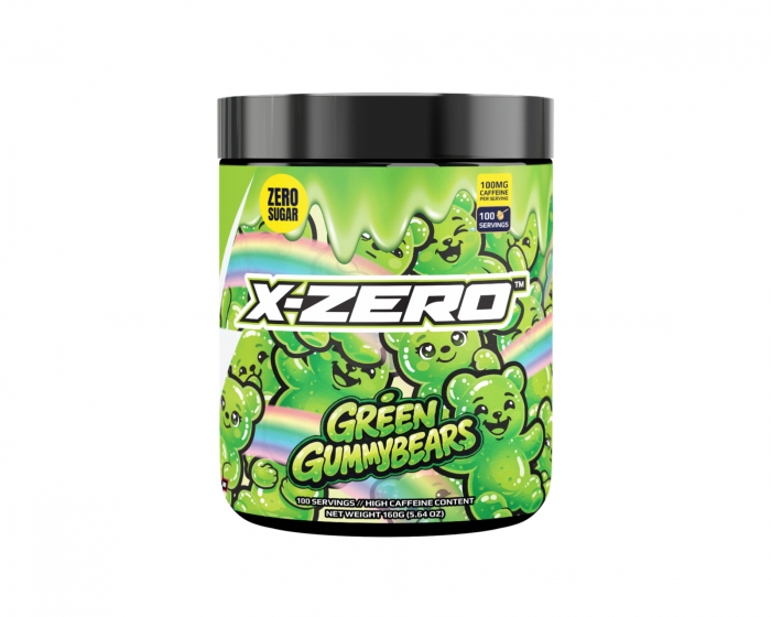 X-Gamer X-Zero Green Gummy Bears - 100 Serveringar